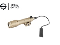 SPINA OPTICS M600A Tactical Flashlight, LED+Mouse Tail/Sand