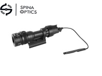 SPINA OPTICS M620V-LED Outdoor Tactical Flashlight + Quick Release Base + Rat Tail/Black