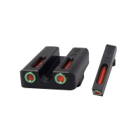 SPINA Real Red Green Fiber Optic Front View / Combat Glock Rear View Black to Glock real pattern mod