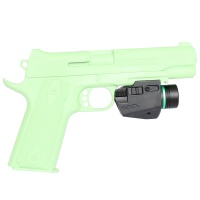 Led y mira láser verde Combo luz blanca 150 lúmenes soporte de carril Picatinny para pistolas de