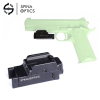 Mini Gun Light Gun 500 High Lumens QD Gun LED Flashlight Rifle Tactical Torch for 20mm Lane with USB